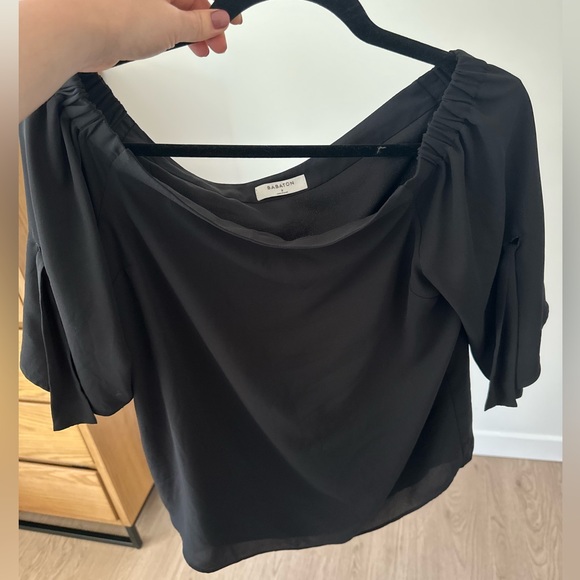 Black Off-The-Shoulder Blouse - Picture 1 of 1